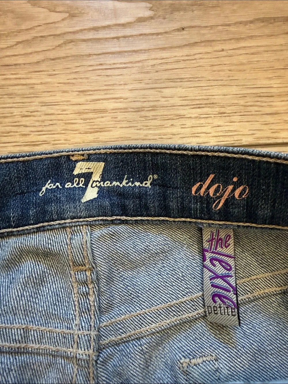 7 For All Mankind Dojo The Lexie Petite Distressed Denim Long Shorts size 25P
